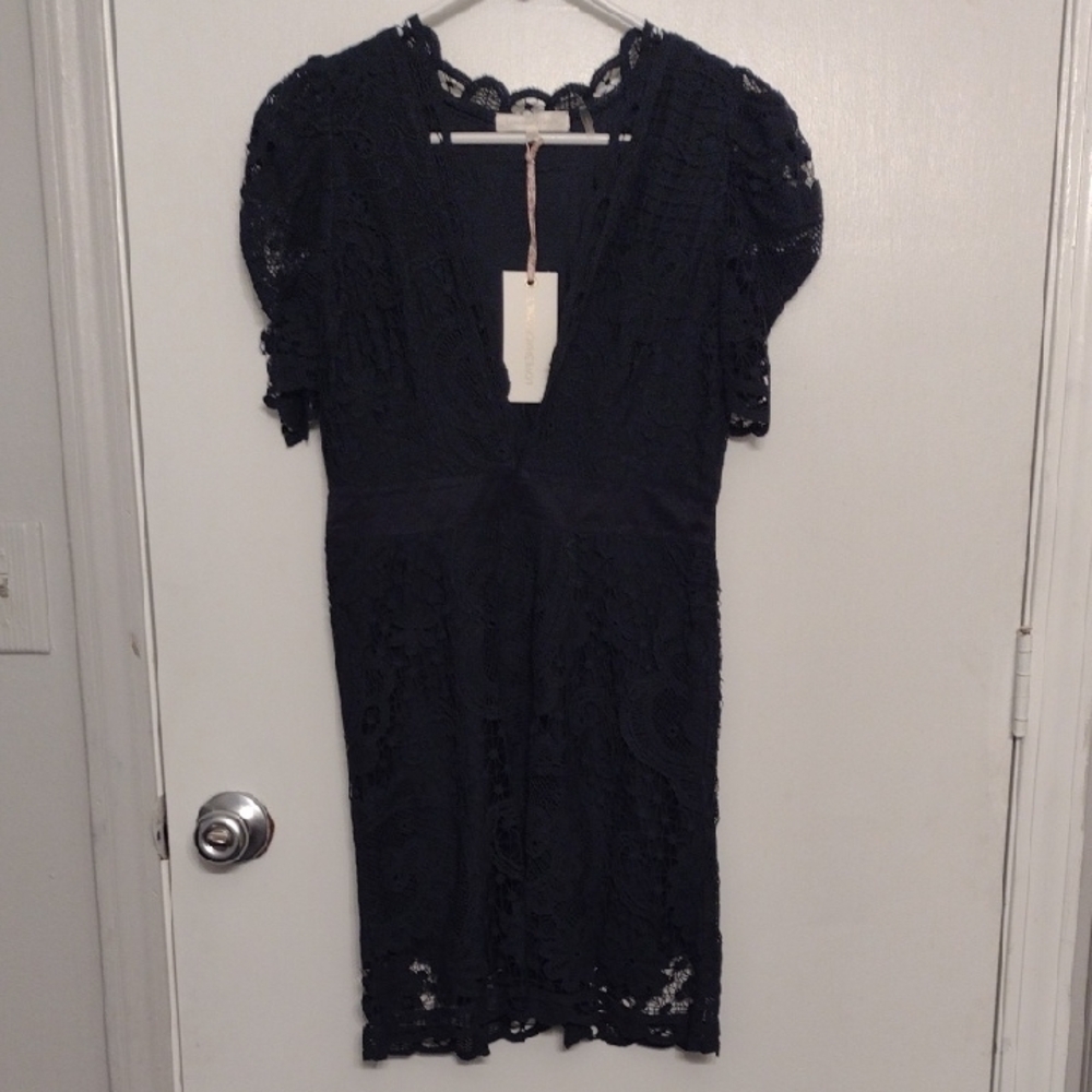NWT Loveshackfancy Daniela Dress Black Lace Dress Size 0